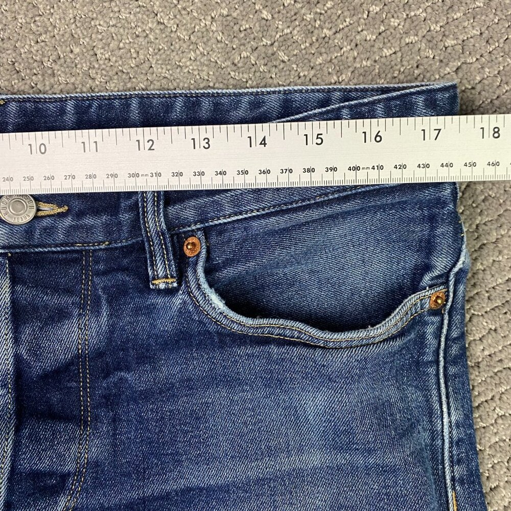 Buck Mason Maverick Slim Jeans Men's 34 x 32 Actual 35 x 26 Double Dipped Denim - Picture 12 of 16